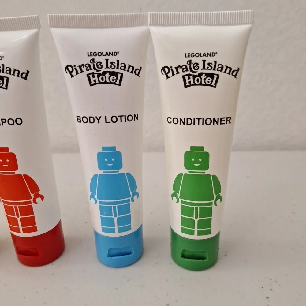 New LEGOLAND Pirate Island Hotel Resort Shampoo Conditioner Bath Gel Body Lotion